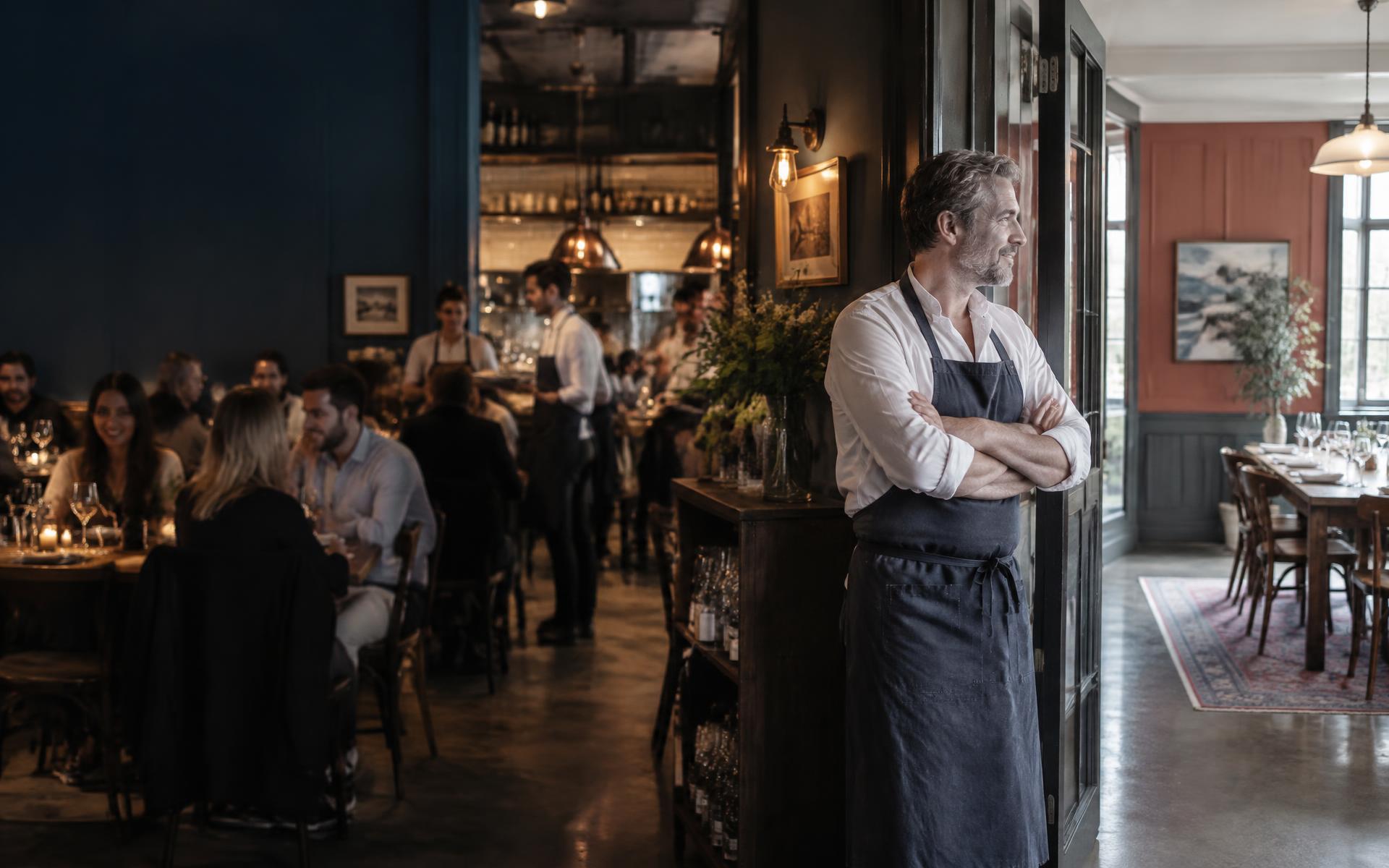 Restaurant owner considering a possible next room while the established restaurant continues trading.